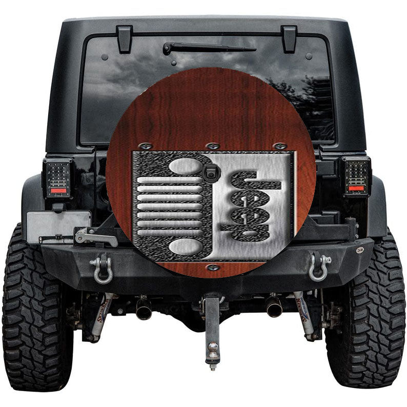 Embossed Steel Jeep Tire Cover