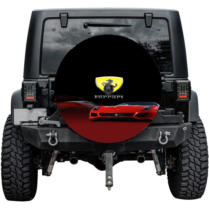 Fast Car Ferrari Tire Cover