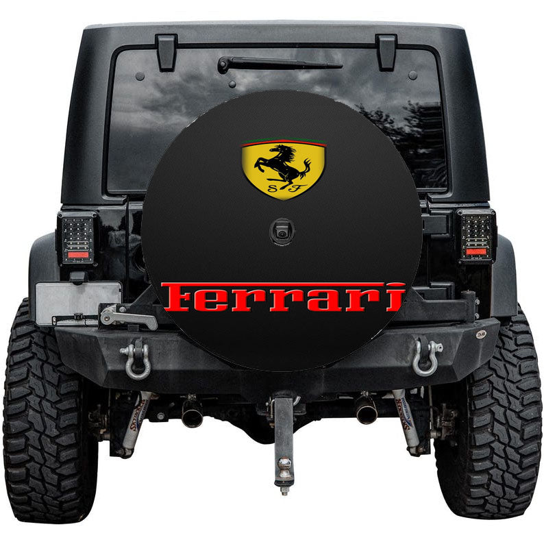 Ferrari Gray Pattern Tire Cover