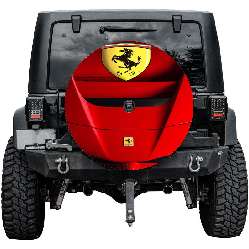 Ferrari Luxury Sport Car Tire Cover