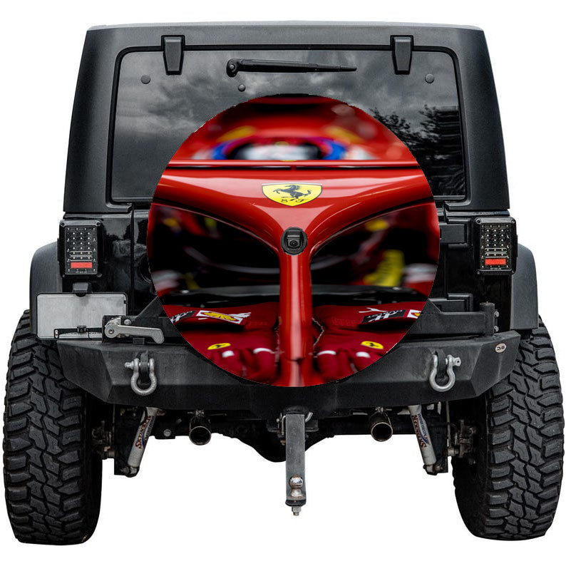 Ferrari Race Wallpaper Tire Cover