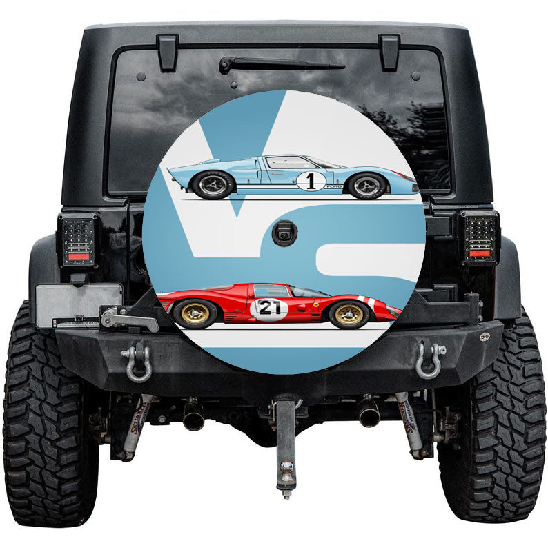 Ford Vs Ferrari Minimalist Car Tire Cover