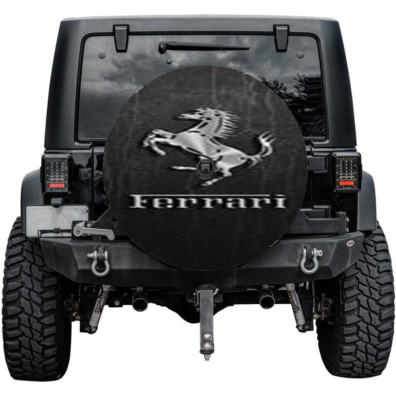 Great Ferrari Logo Tire Cover