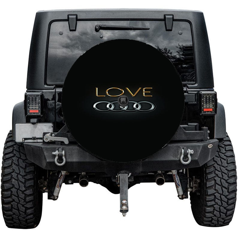 Love Audi Logo Wallpaper Tire Cover