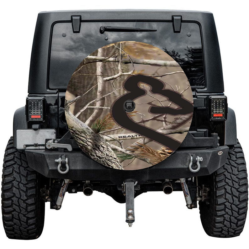 Love Browning Deer Camo Real Tree Couple 2 Tire Cover