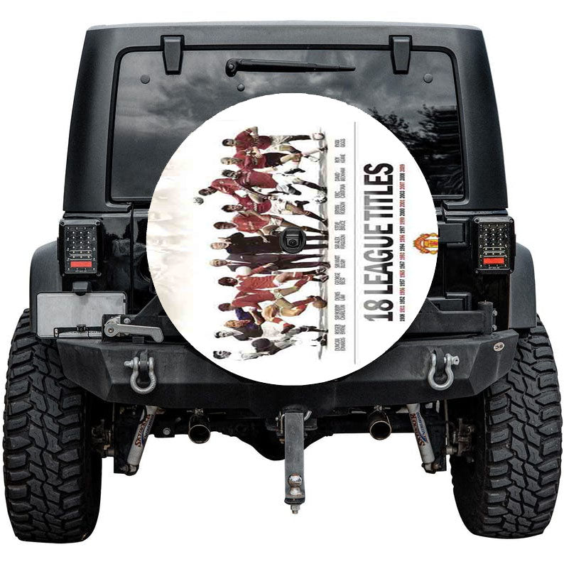 Manchester United League Titles Tire Cover