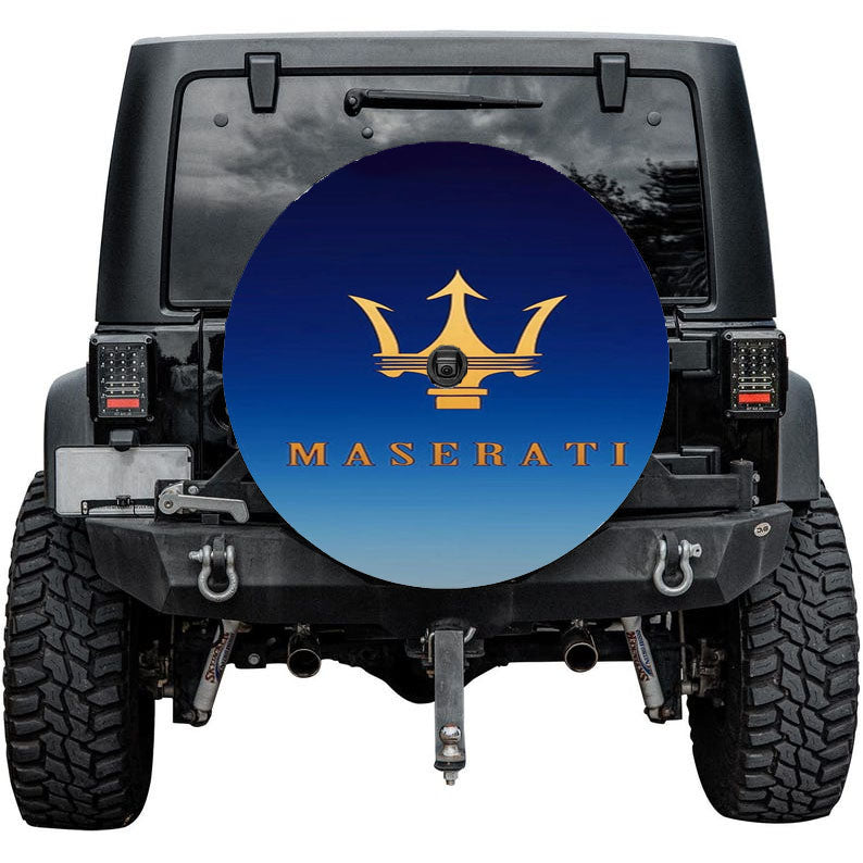 Maserati Gold Logo Tire Cover