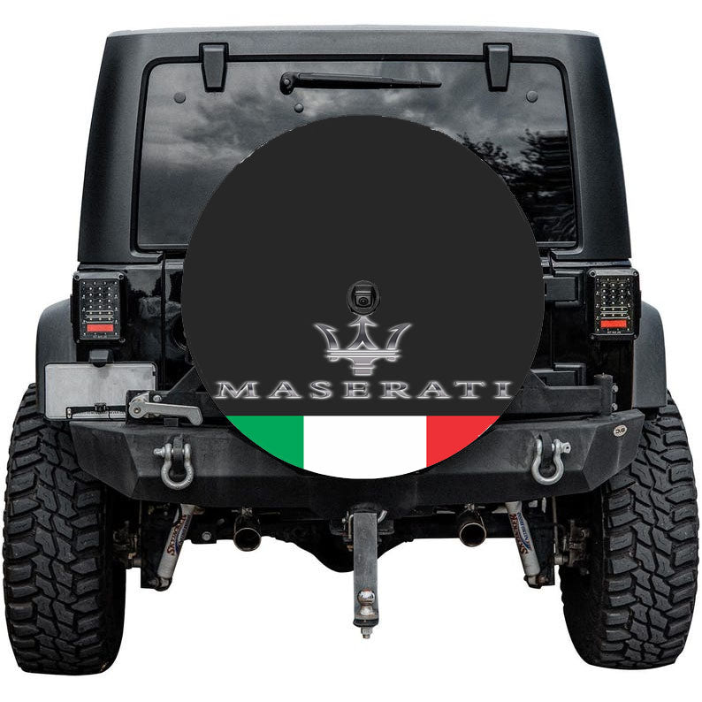 Maserati Italy Trident Logo Tire Cover