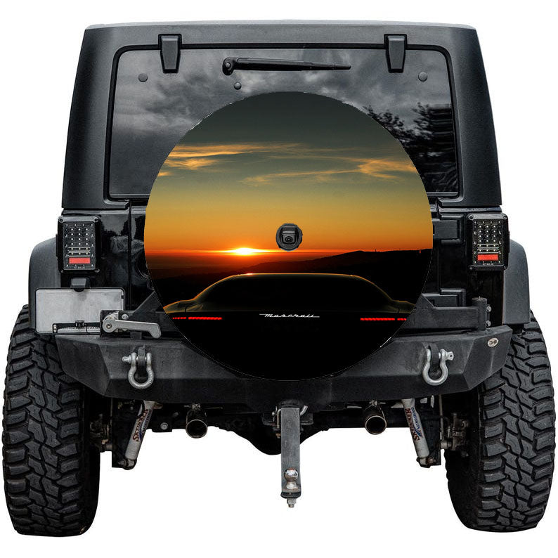 Maserati Sunset Wallpaper Tire Cover