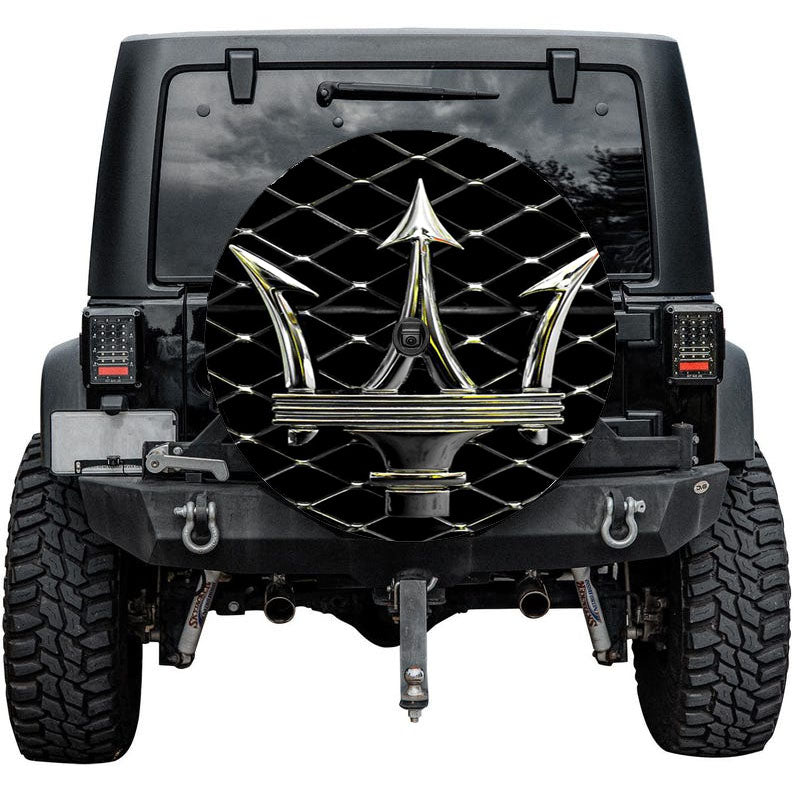 Maserati Trident Emblem Tire Cover