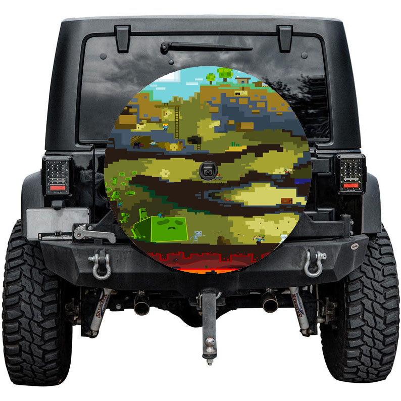 Minecraft Mobile Tire Cover