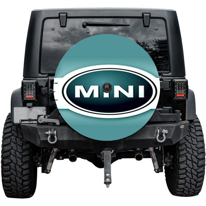 Mini Cooper Blue Logo Tire Cover