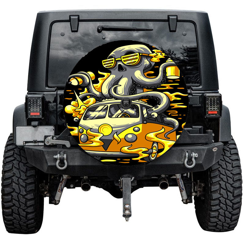 Octopus X Vw Graffiti Art Tire Cover