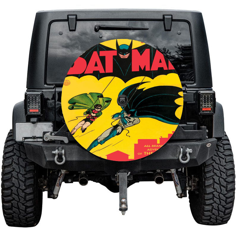 Old Batman Comic Tire Cover