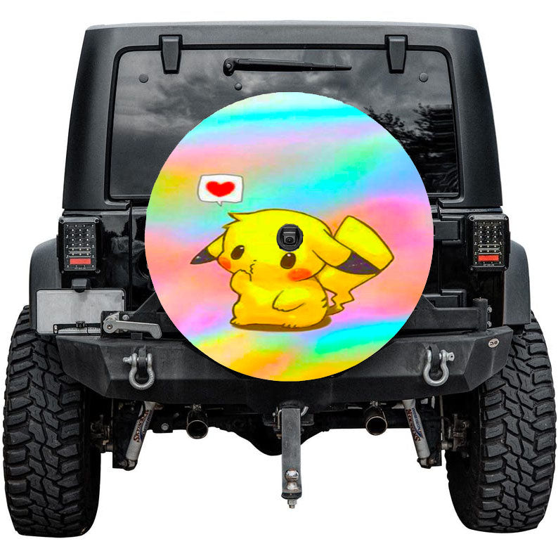 Pikachu Love Tire Cover