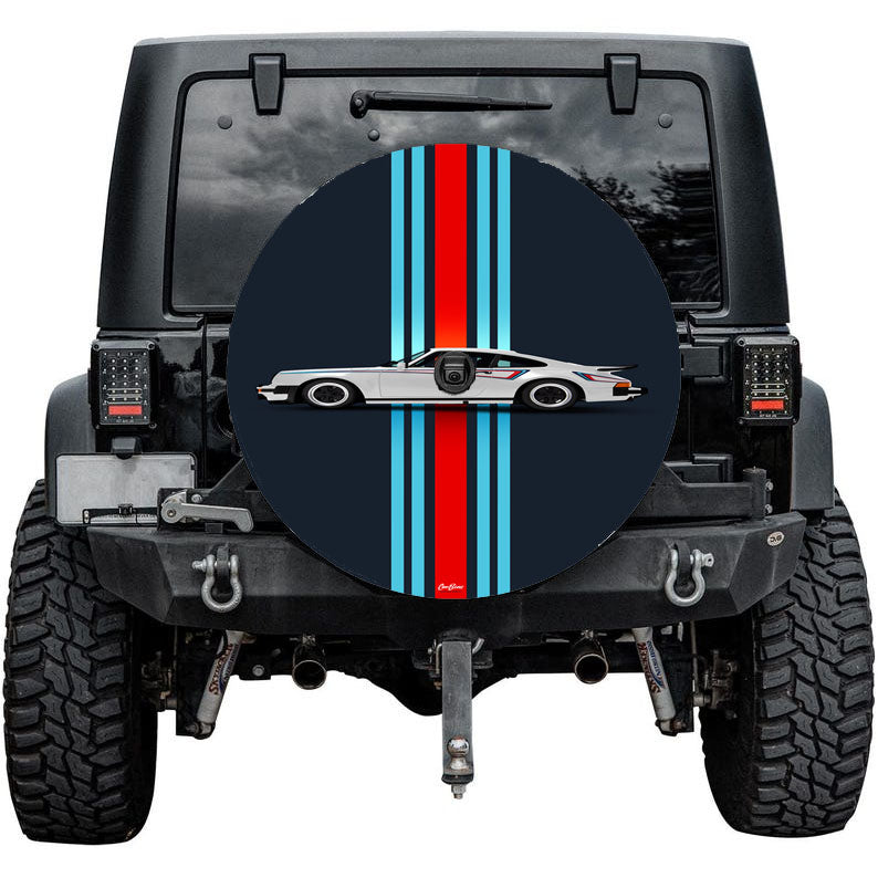 Porsche 911 930 M42 Poster Tire Cover