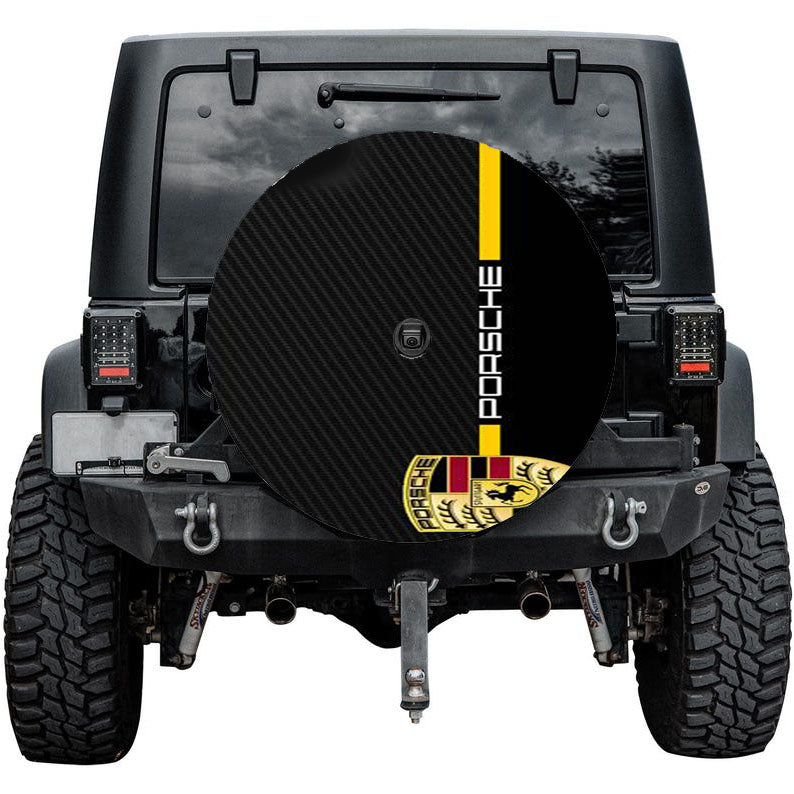 Porsche Stripe Carbon Tire Cover