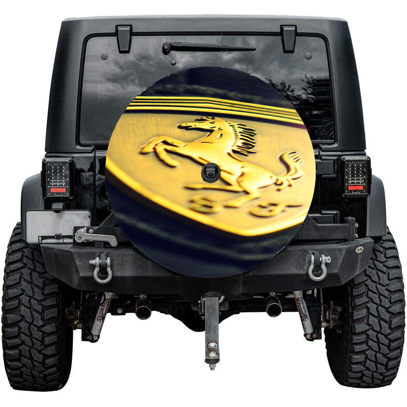 Racing Cars Ferrari Badge Tire Cover