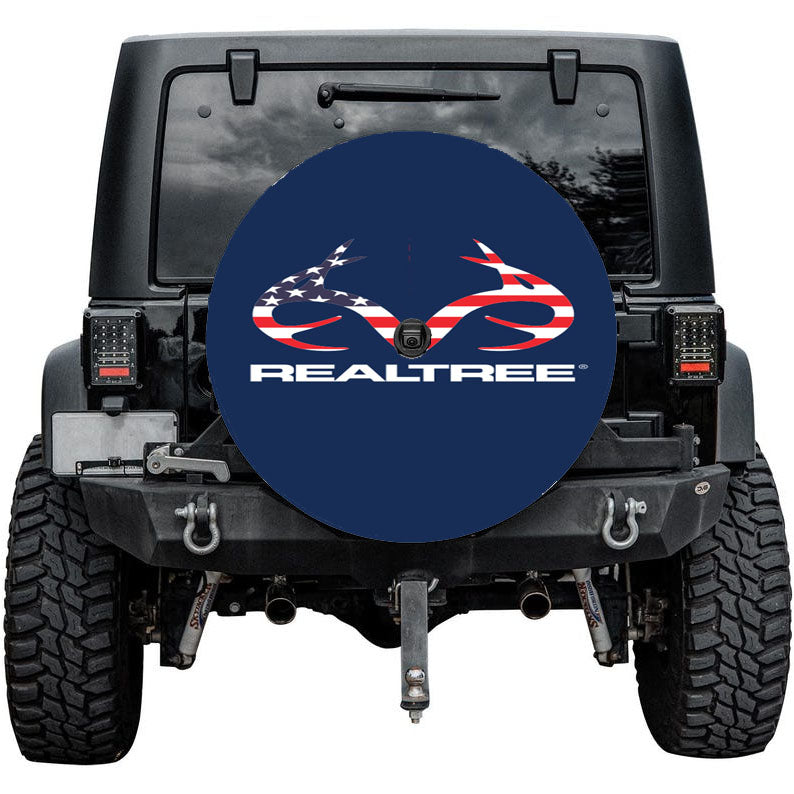 Realtree American Flag Tire Cover
