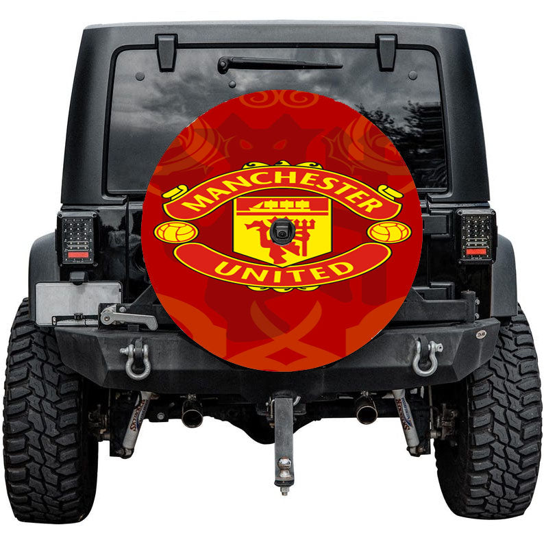 Red Devil Manchester United Tire Cover