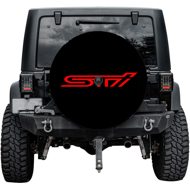 Subaru Sti Red Logo Tire Cover