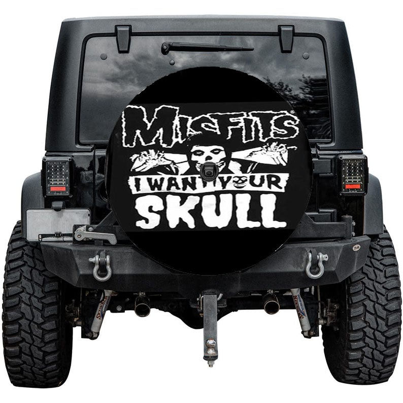 The Misfits Skull Tire Cover