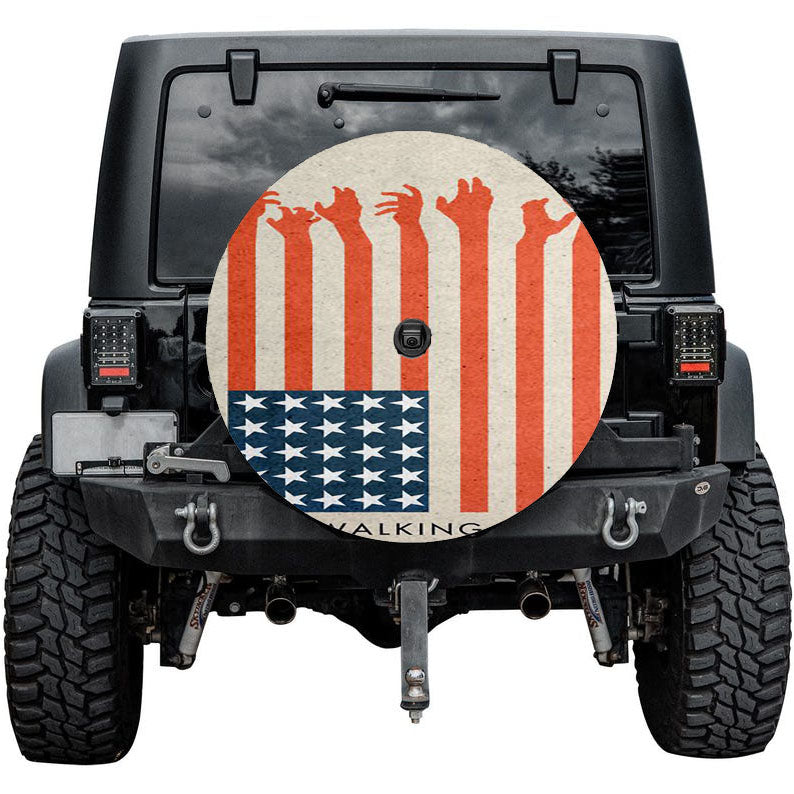 The Walking Dead Usa Flag Tire Cover