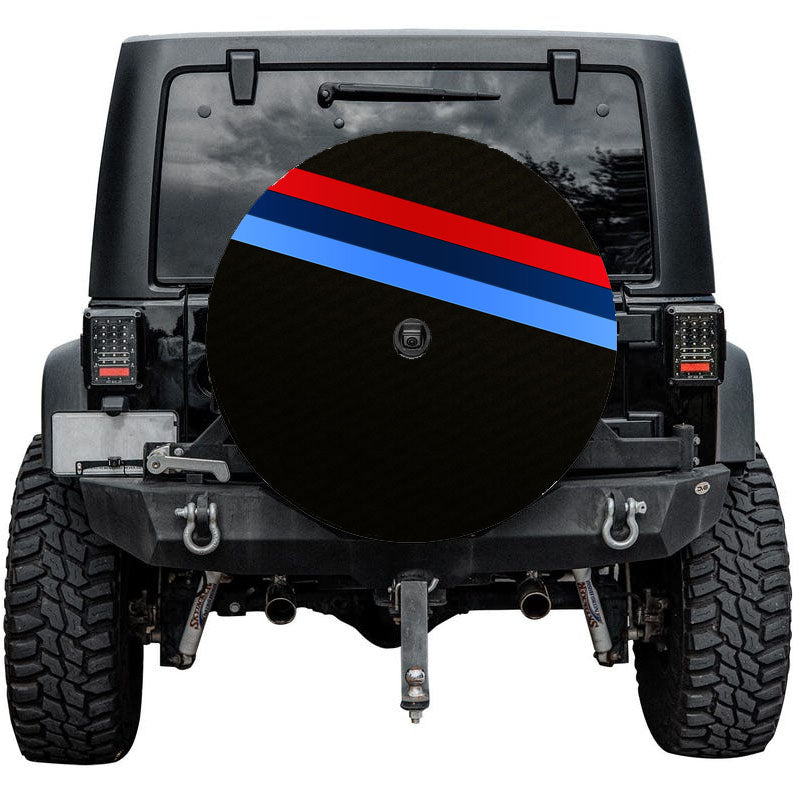 Three Color Line Bmw Tire Cover