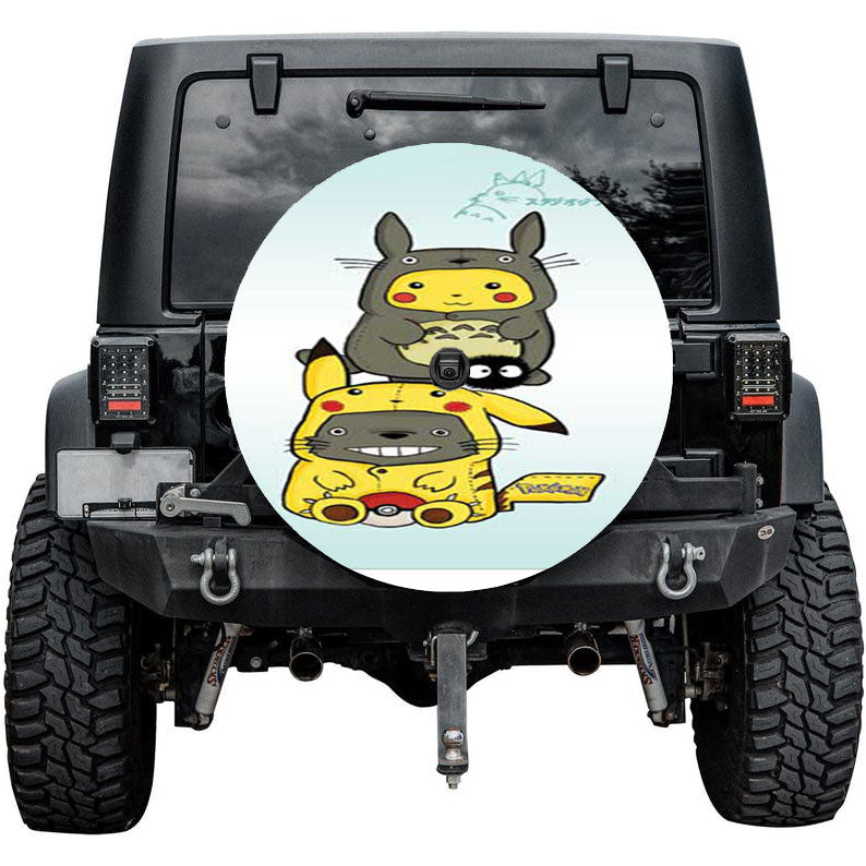 Totoro Pikachu Tire Cover