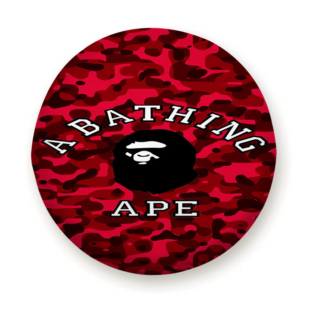 A Bathing Ape Red Tire Cover