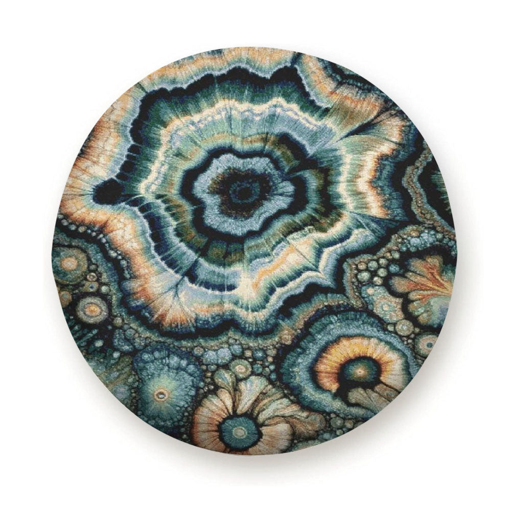 Abstract Geode Mandala Tire Cover