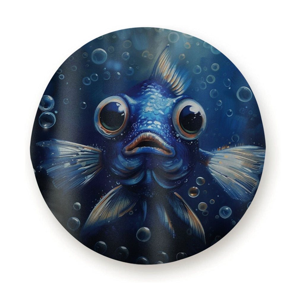 Adorable Blue Fish Tire Cover
