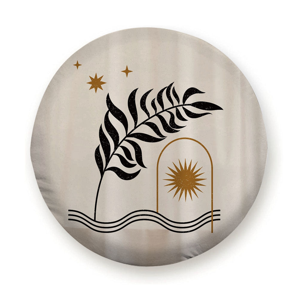 Aesthetic Leaves With Sun Tire Cover