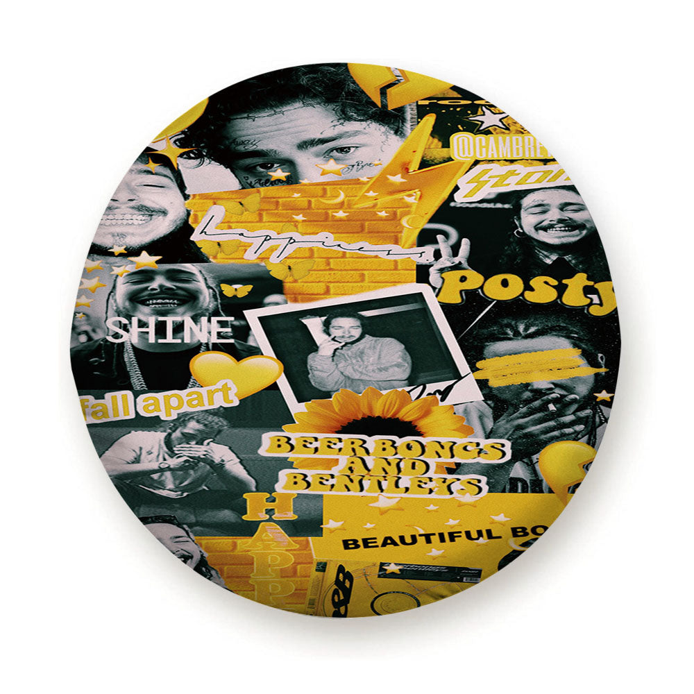 Aesthetic Yellow Post Malone Tire Cover