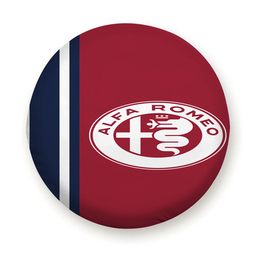 Alfa Romeo Red Blue And White Wallpaper Tire Cover