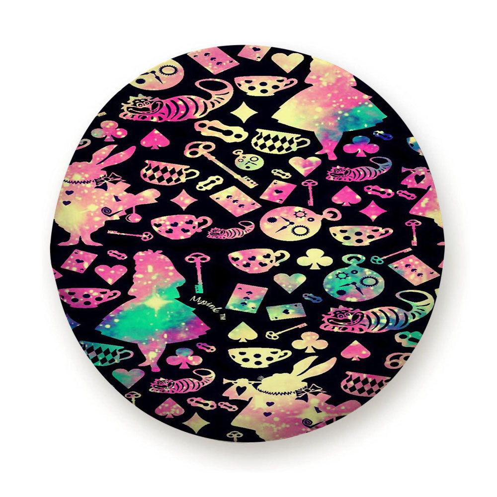 Alice In Wonderland Galaxy Pattern Wallpaper Tire Cover