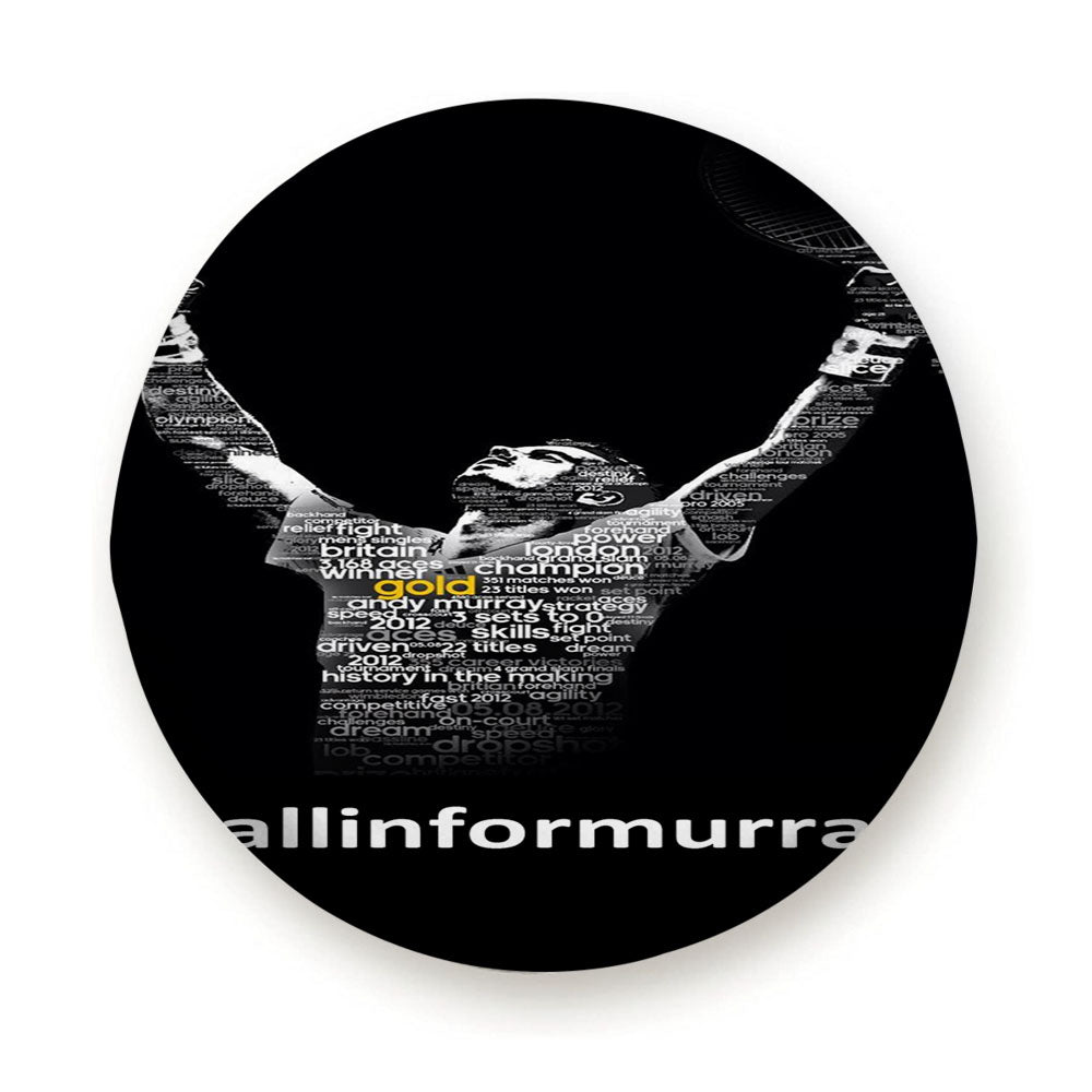 Andy Murray Tennis Champion Poster Tire Cover