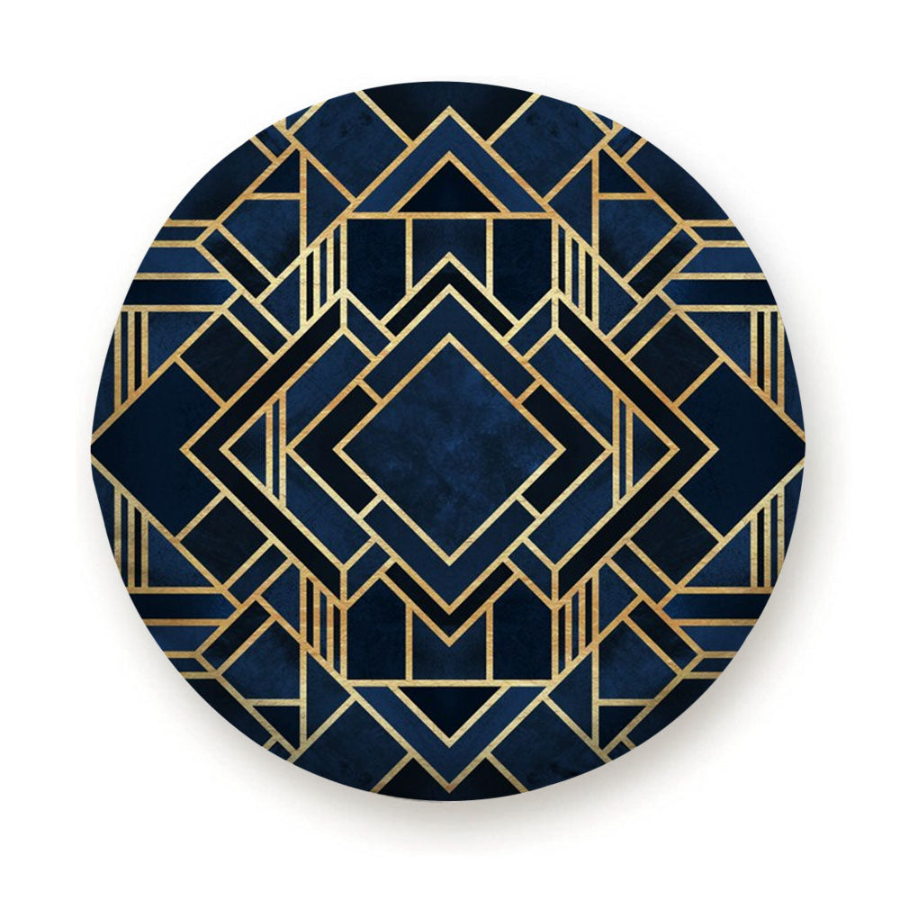 Art Deco Fancy Blue Tire Cover