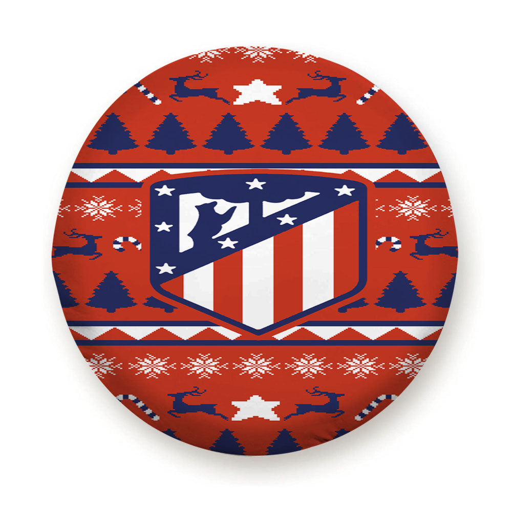 Atletico Madrid Christmas Sweater Tire Cover