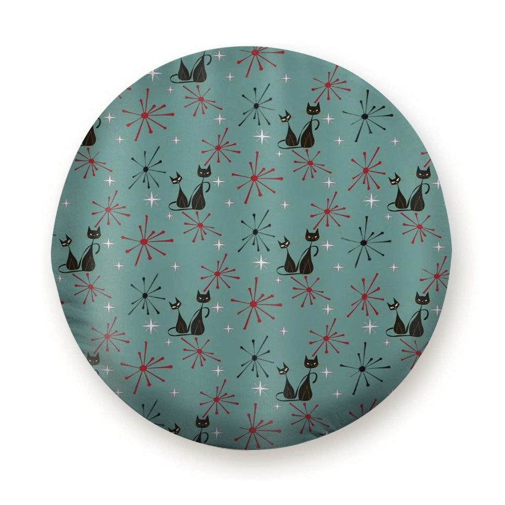 Atomic Cat Kitsch Mid Century Modern Starburst Tire Cover