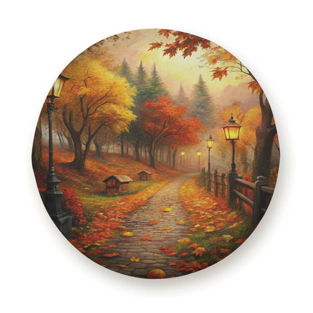 Autumn Country Lane Tire Cover