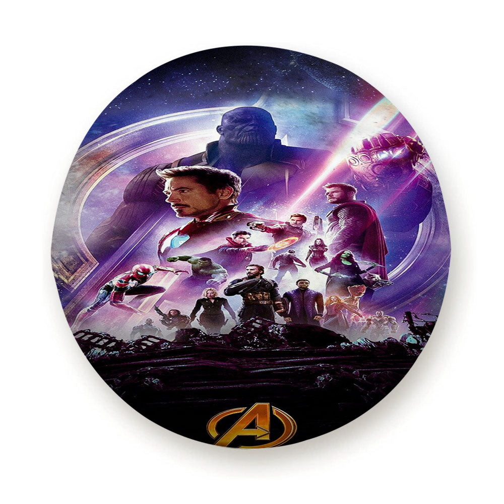 Avengers Infinity War Poster Purple Tire Cover