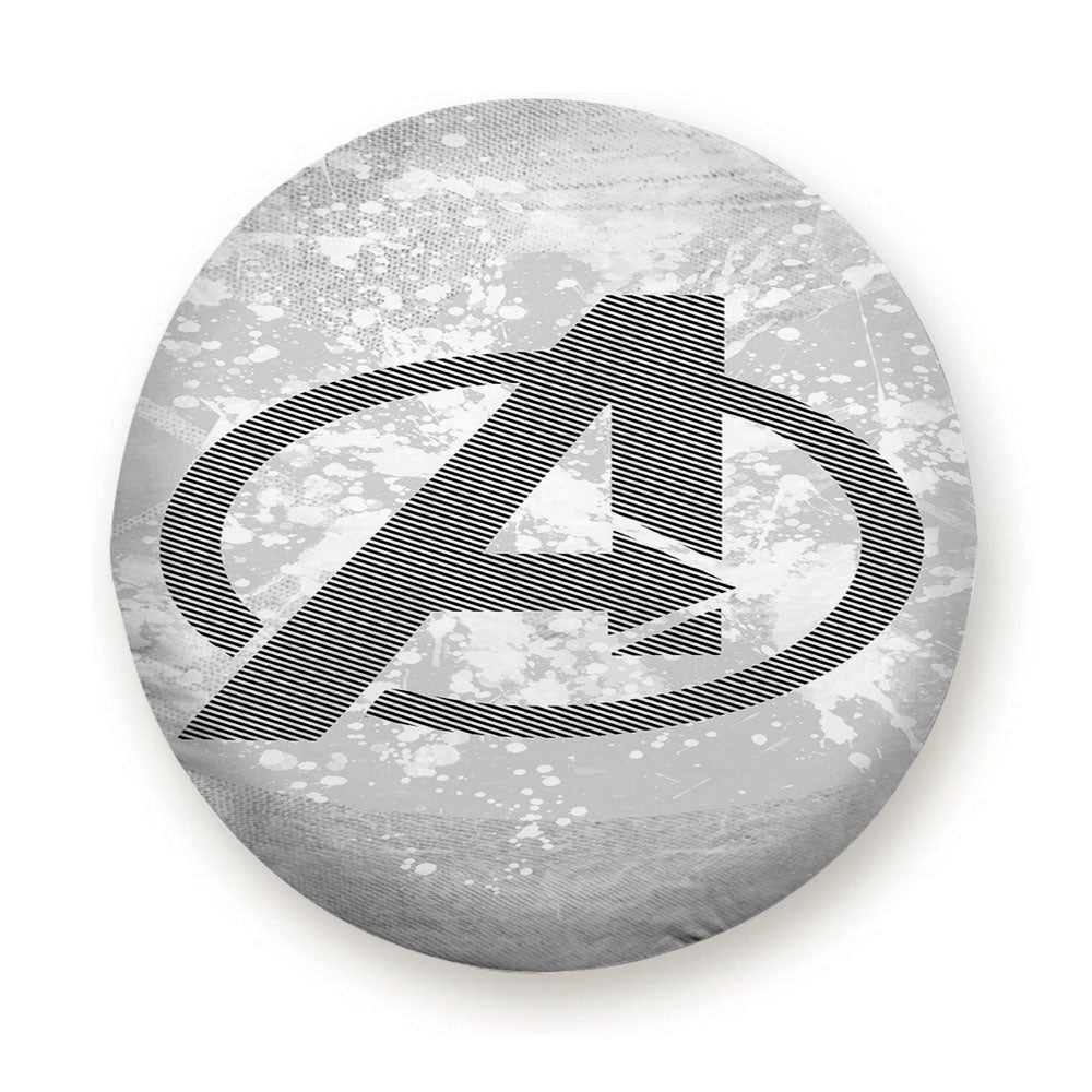 Avengers Logo Art Hero White Tire Cover
