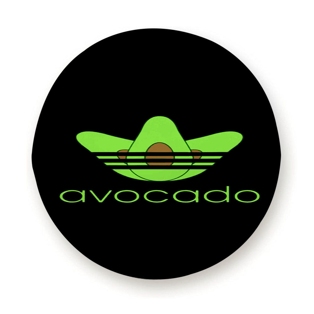 Avocado Funny Pattern Quote Black Tire Cover
