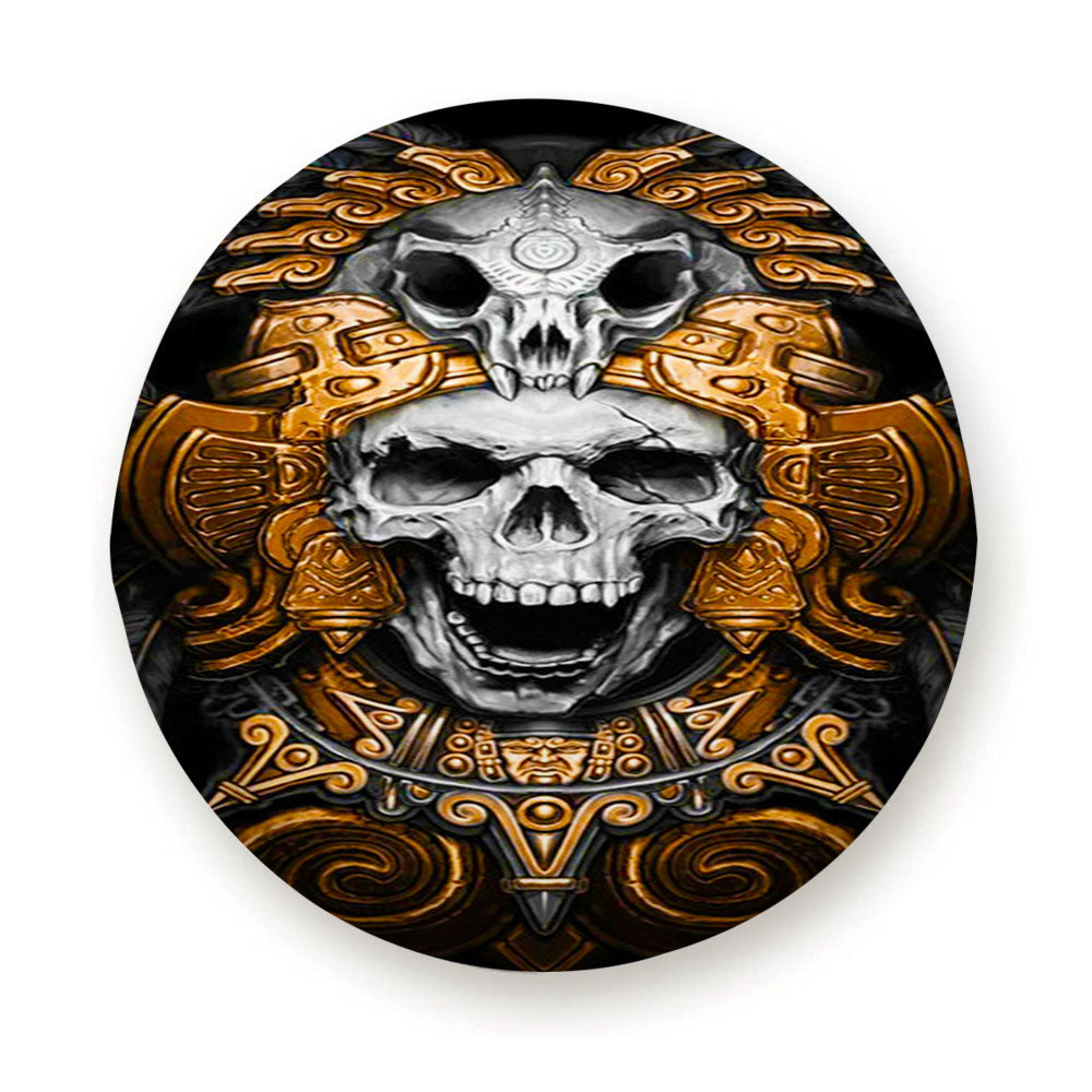 Aztec Skull Tire Cover