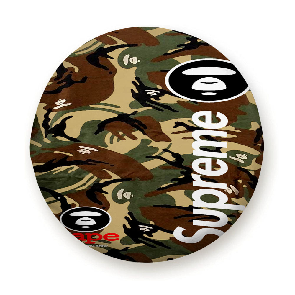 Bape Camo Shark Face Logo Green 2 Tire Cover