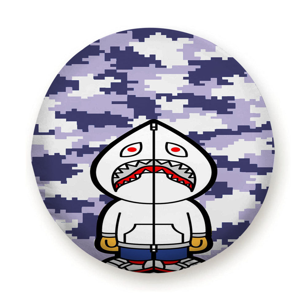 Bape Hoodie Camouflage 8 Bit Blue Purple Background Tire Cover