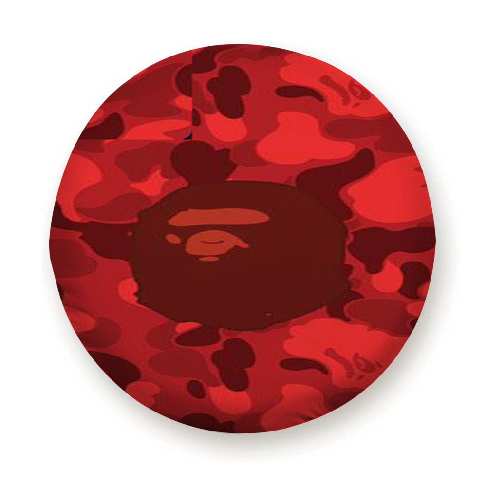 Bape Logo Red Matte Tire Cover