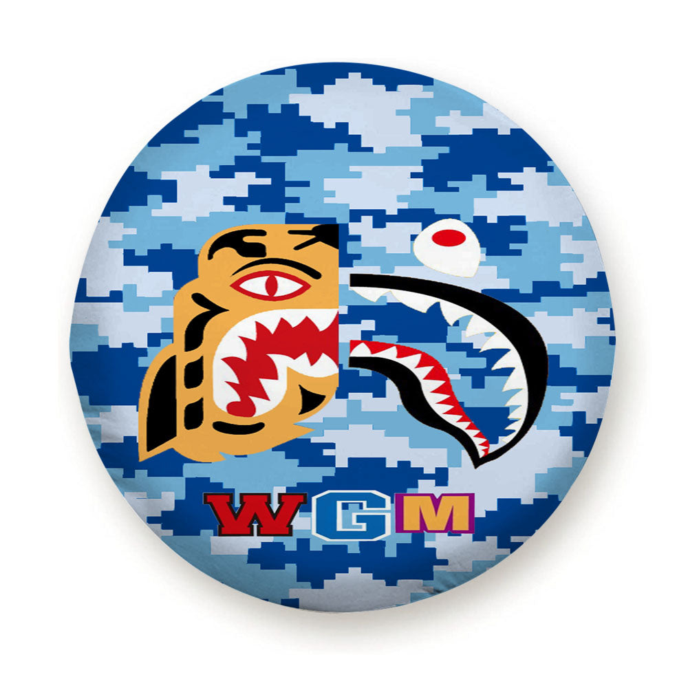Bape Tiger Shark Blue 8 Bit Tire Cover