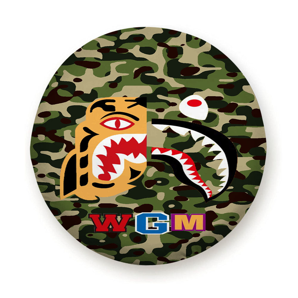 Bape Tiger Shark Green Tire Cover